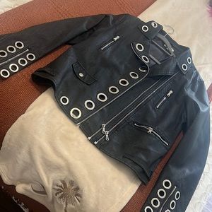 COPY - Adore leather jacket with fringe look